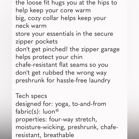 🍋Lululemon Daily Yoga Jacket Beaming Blue / Classic Stripe Polar Cream Sz 4 - Picture 8 of 9